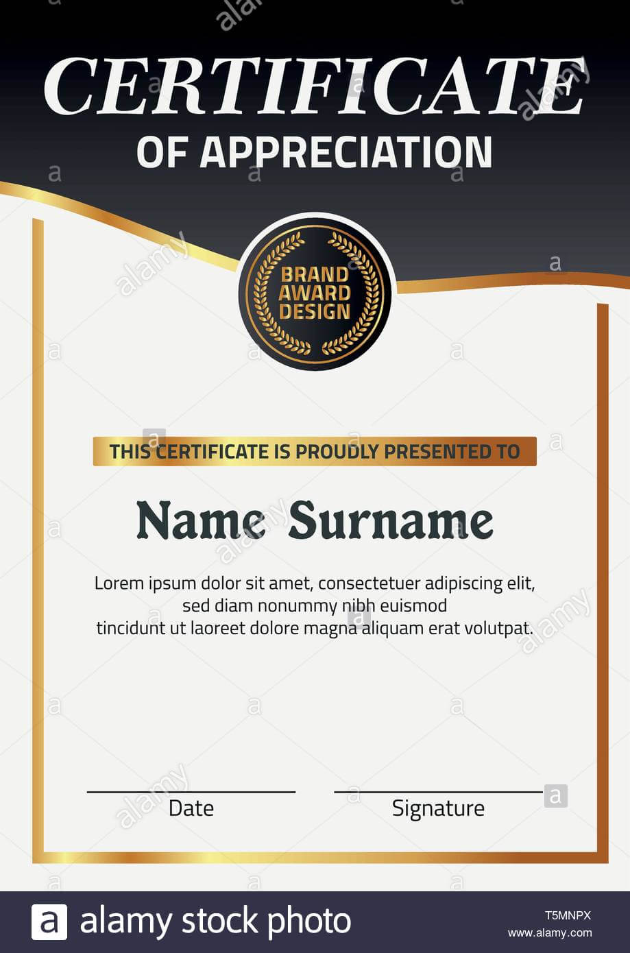 Vector Certificate Template. Illustration Certificate In A4 In Certificate Template Size