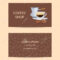 Vector Coffee Shop Or Company Business Card Template Pertaining To Coffee Business Card Template Free