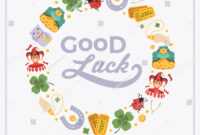 Vector Decorating Design Made Lucky Charms Stock Vector in Good Luck Card Templates