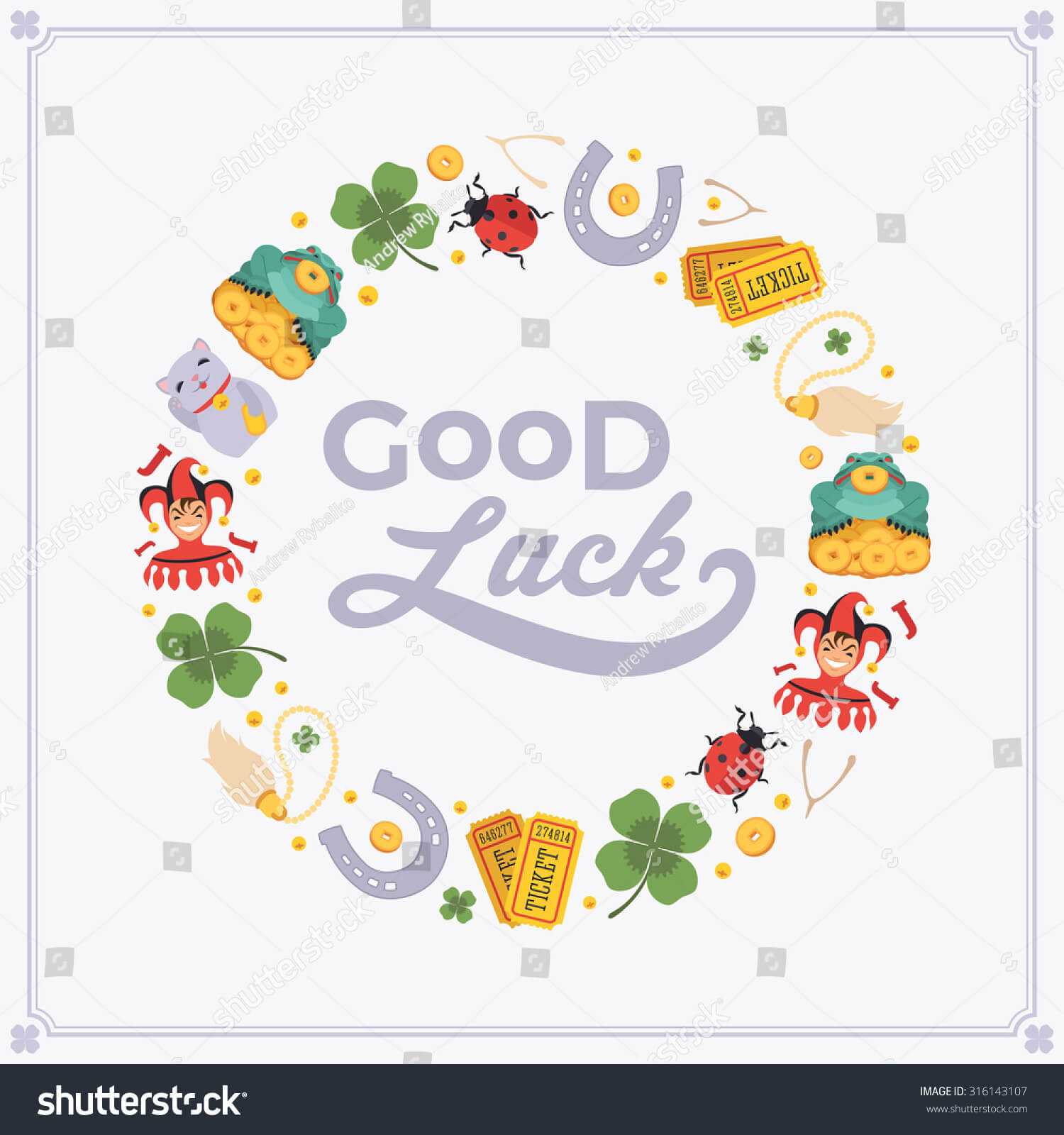 Vector Decorating Design Made Lucky Charms Stock Vector In Good Luck Card Templates