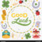 Vector Decorating Vector &amp; Photo (Free Trial) | Bigstock for Good Luck Card Template