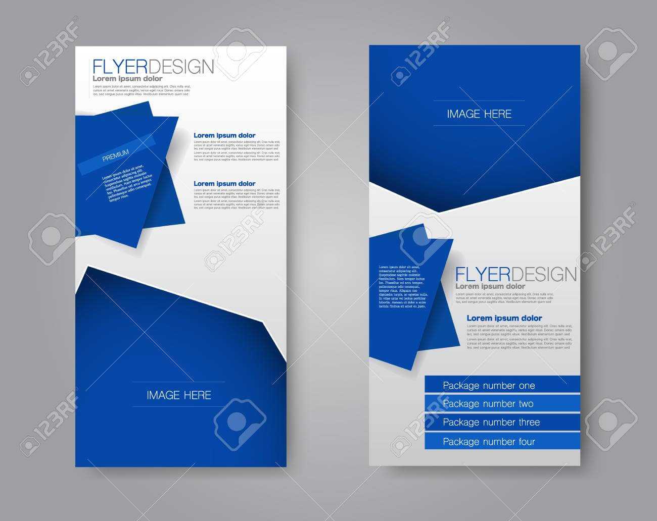 Vector Flyer And Leaflet Design. Set Of Two Side Brochure Templates With Regard To Ngo Brochure Templates