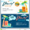Vector Gift Travel Voucher Template. Tropical Island Inside Free Travel Gift Certificate Template