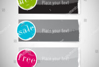 Vector Glossy Glazed Torn Paper Banners Stock Vector throughout Staples Banner Template