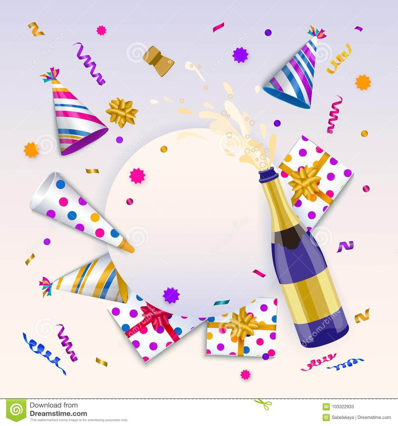 Vector Happy Birthday Banner Poster Template Stock Vector In Free Happy Birthday Banner Templates Download
