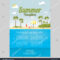 Vector Illustration Sea Island Beach Background Stock Vector Within Island Brochure Template