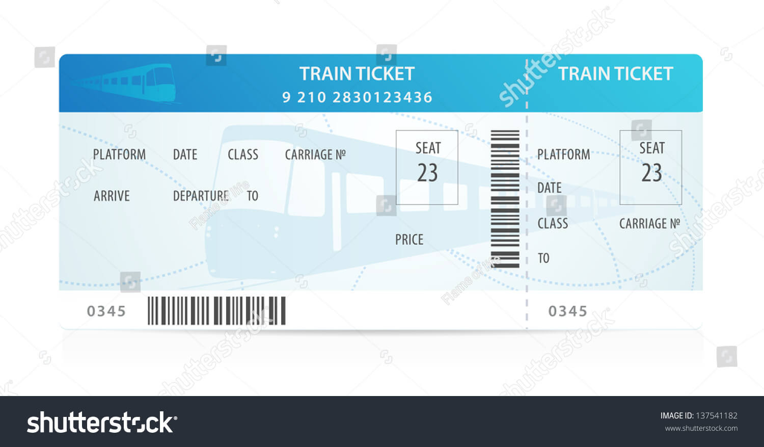 Vector Train Ticket Traveler Check Template Stock Vector With Blank Train Ticket Template