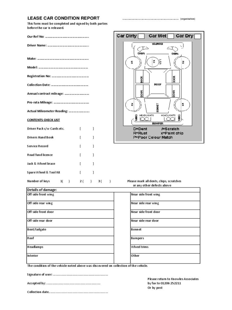 Vehicle Condition Report Form – 2 Free Templates In Pdf For Truck Condition Report Template