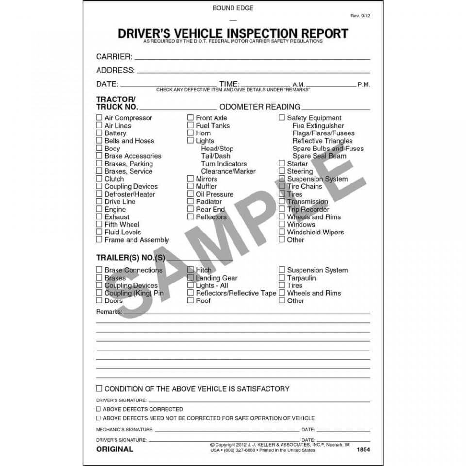 Vehicle Inspection Report Template Download – Yatay For Daily Inspection Report Template