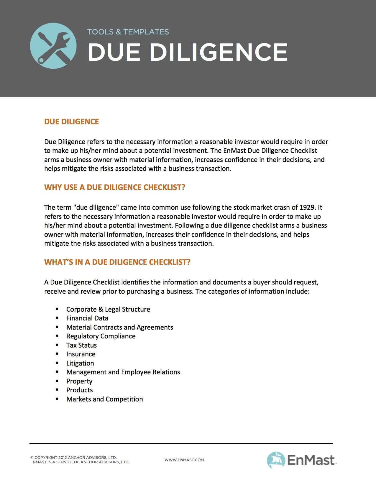 Vendor Assessment Due Diligence Managed Services As Best For Vendor Due Diligence Report Template