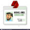 Venereologist Identification Badge Vector. Man. Id Card With Hospital Id Card Template