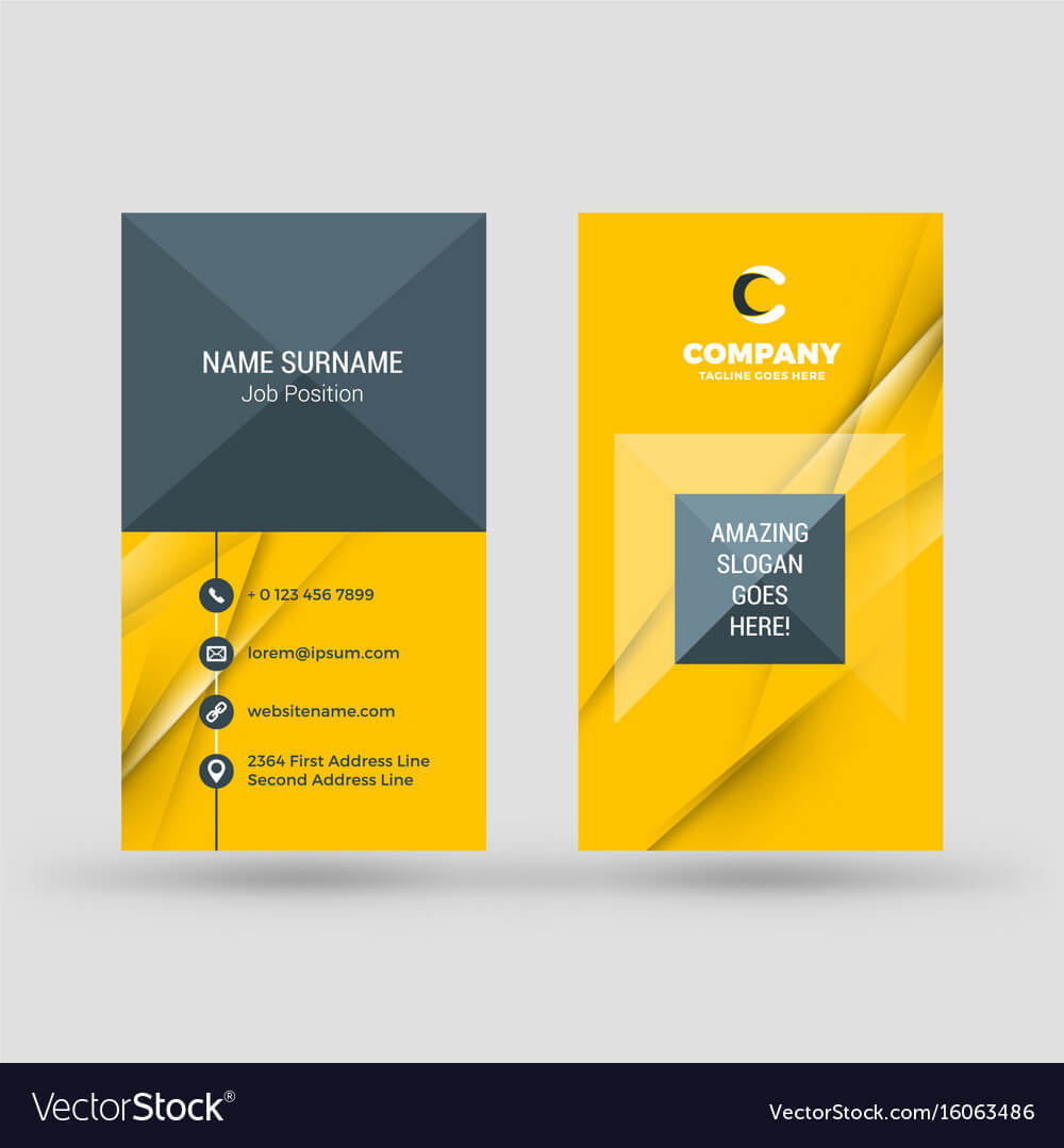 Vertical Double Sided Business Card Template With Regard To Double Sided Business Card Template Illustrator