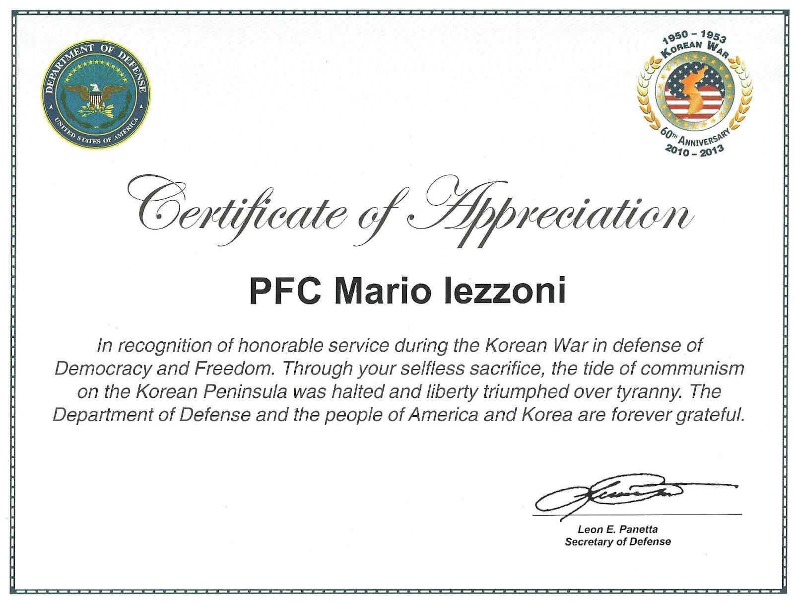 Veteran Certificate Of Appreciation Printable Related Regarding Army Certificate Of Achievement Template
