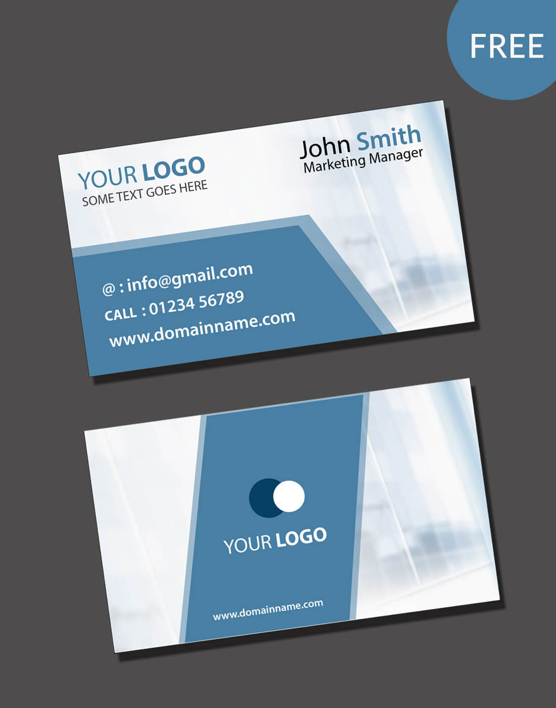 Visiting Card Psd Template Free Download Inside Download Visiting Card Templates