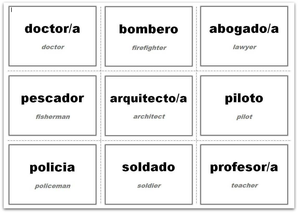 Vocabulary Flash Cards Using Ms Word Within Making Words Template