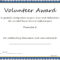 Volunteer Award Certificate Template – Sample Templates Inside Safety Recognition Certificate Template