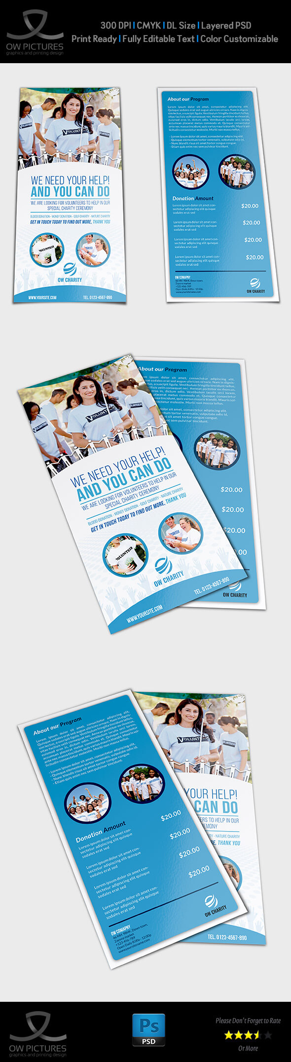 Volunteer Flyer Template Vol2 – Dl Size On Behance Inside Volunteer Brochure Template