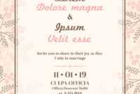Wedding Invitation Card Template in Invitation Cards Templates For Marriage