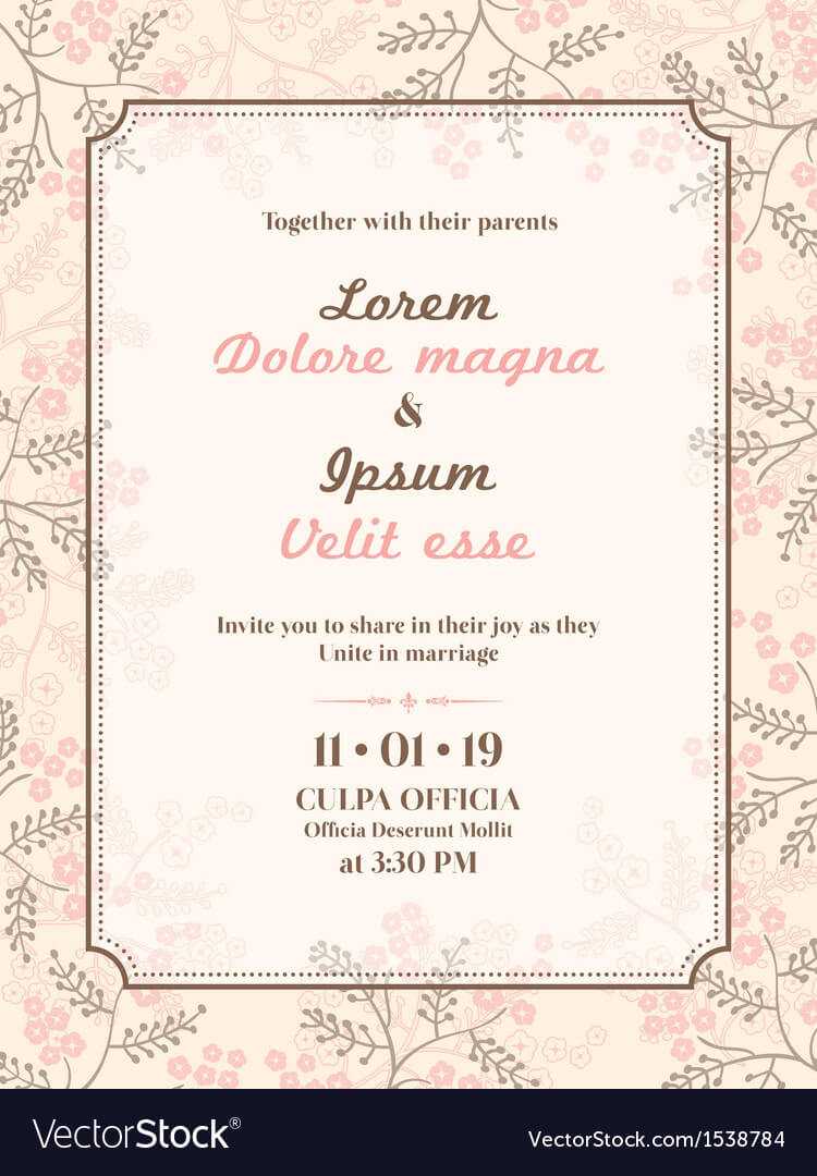 Wedding Invitation Card Template In Invitation Cards Templates For Marriage