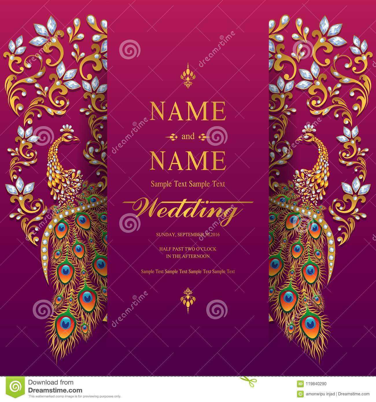 Wedding Invitation Card Templates . Stock Vector For Indian Wedding Cards Design Templates