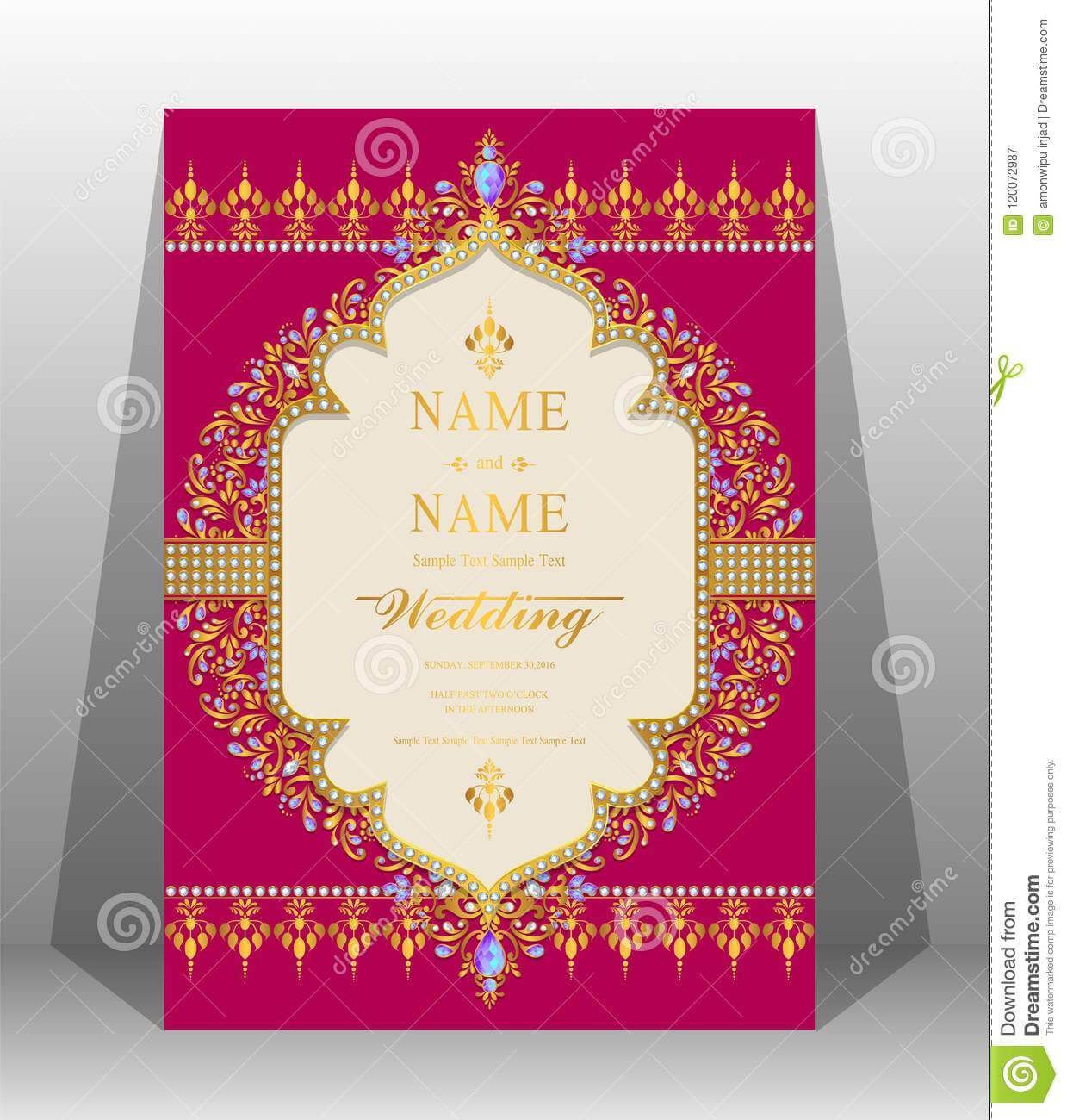 Wedding Invitation Card Templates . Stock Vector Throughout Free E Wedding Invitation Card Templates