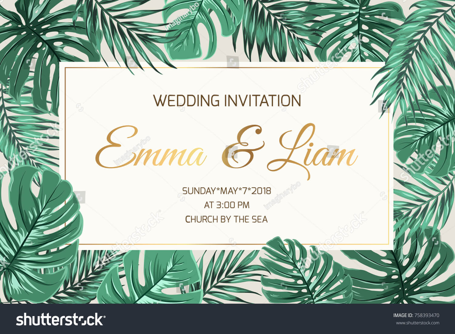 Wedding Marriage Event Invitation Card Template Stock Vector Inside Event Invitation Card Template