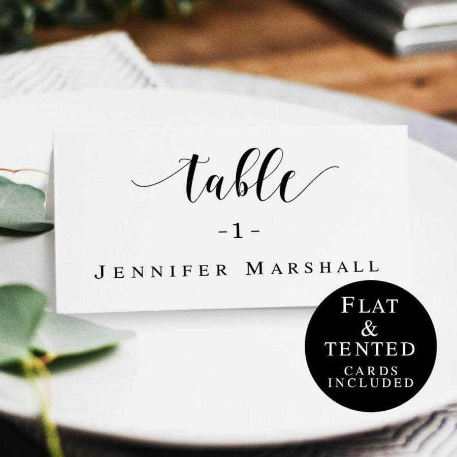 Table Name Card Template Professional Template