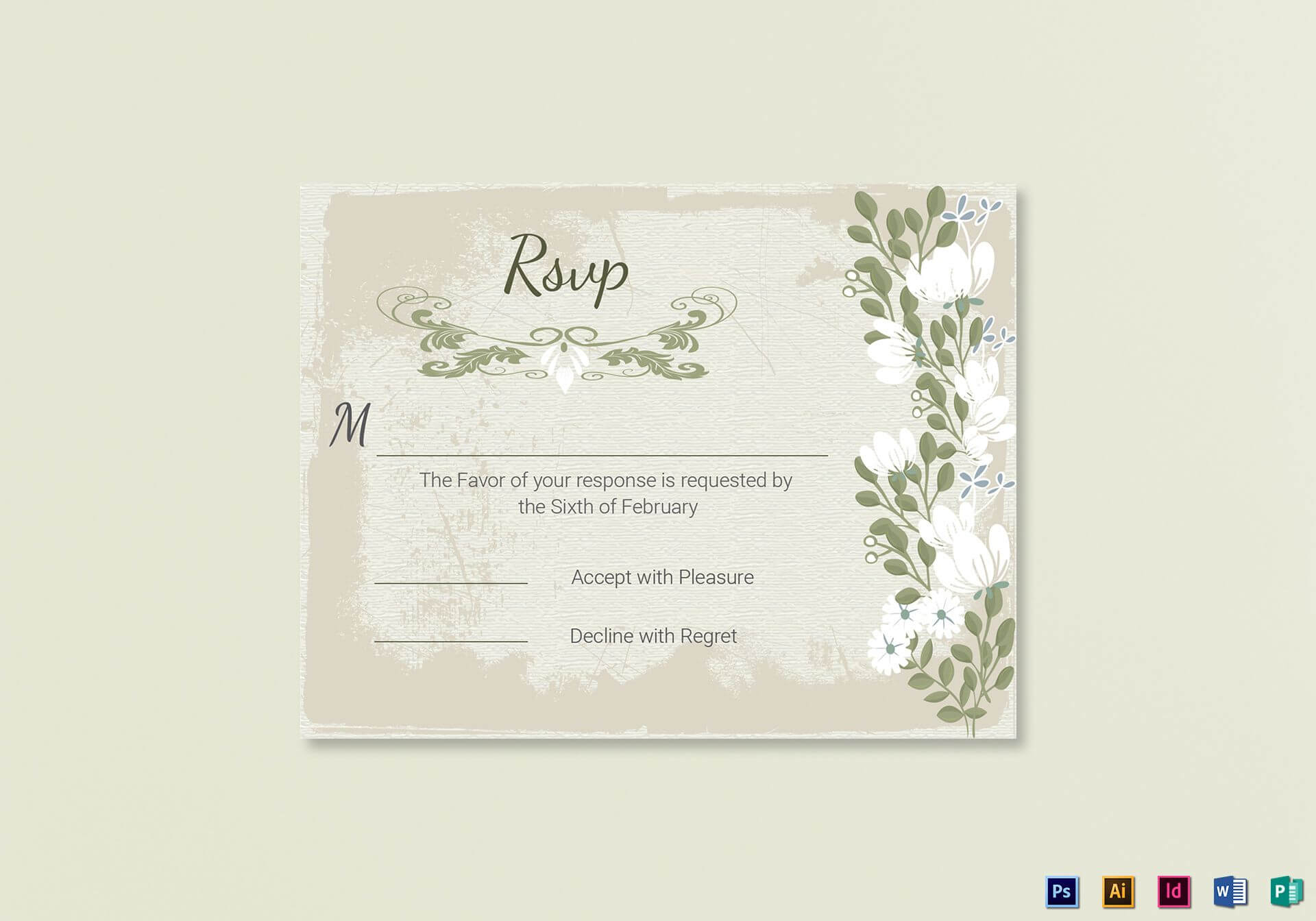 Wedding Rsvp Card Sample – Topa.mastersathletics.co Inside Free Printable Wedding Rsvp Card Templates