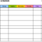 Week Schedule Templates – Bolan.horizonconsulting.co With Regard To Blank Workout Schedule Template