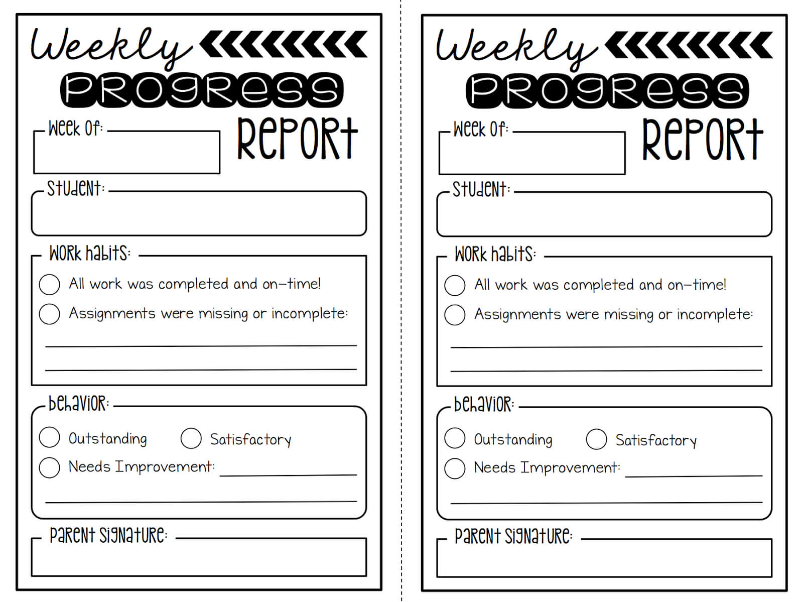 Weekly Behavior Report Template ] – Search Results For With Regard To Daily Behavior Report Template