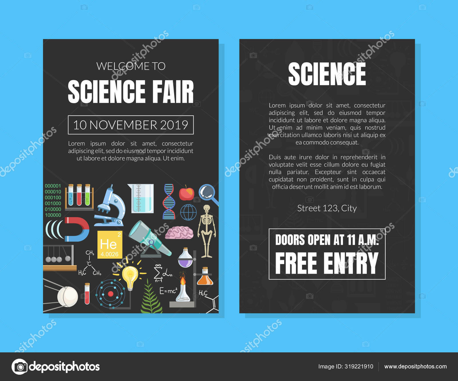 Welcome To Science Fair Invitation Card Template, Scientific Inside Science Fair Banner Template