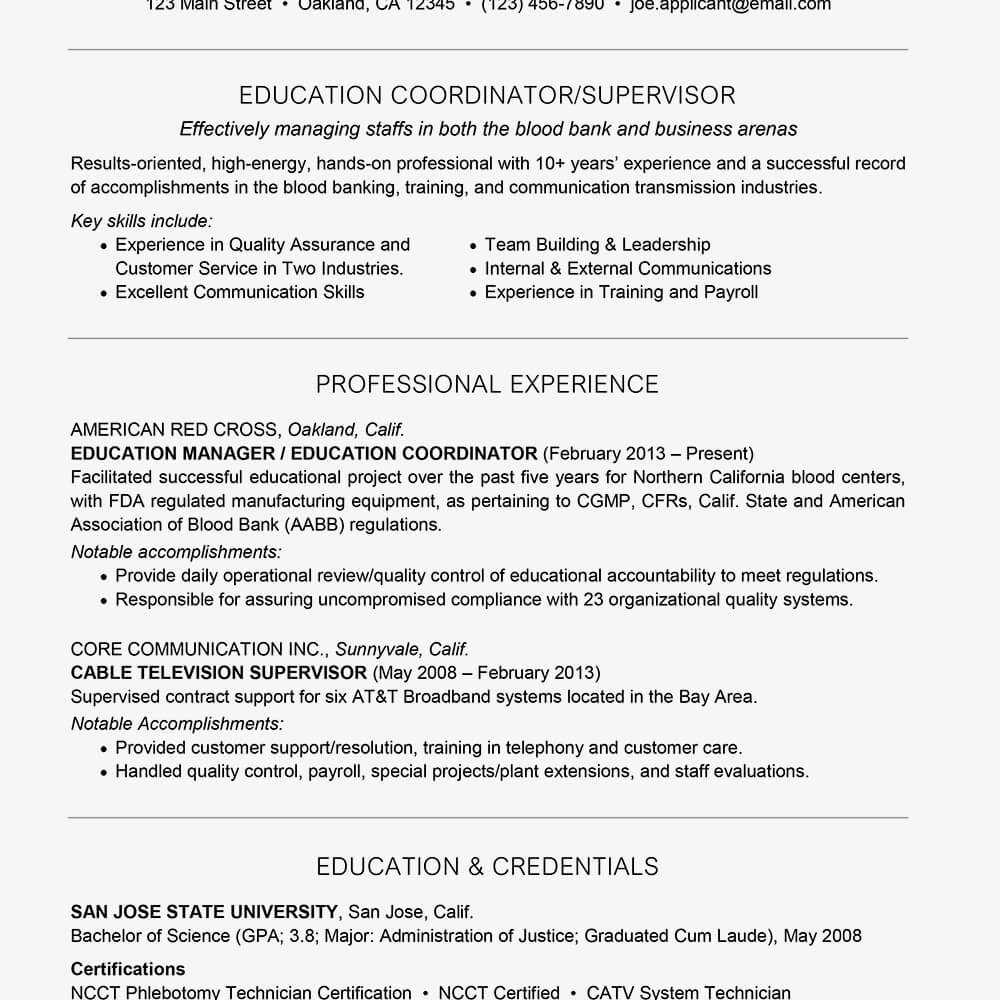 What To Include In A Combination Resume With Examples In Combination Resume Template Word