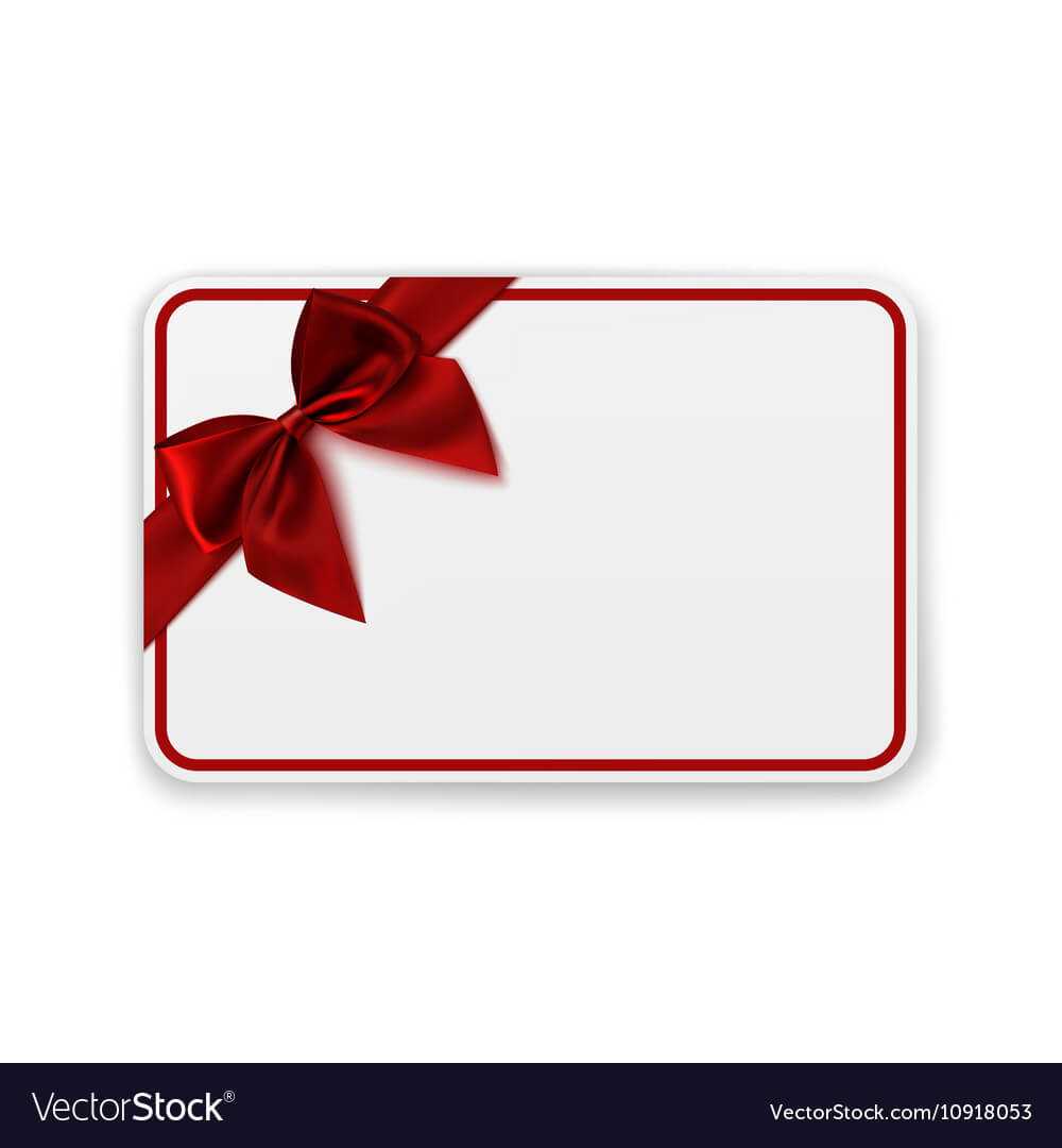 White Blank Gift Card Template Within Present Card Template