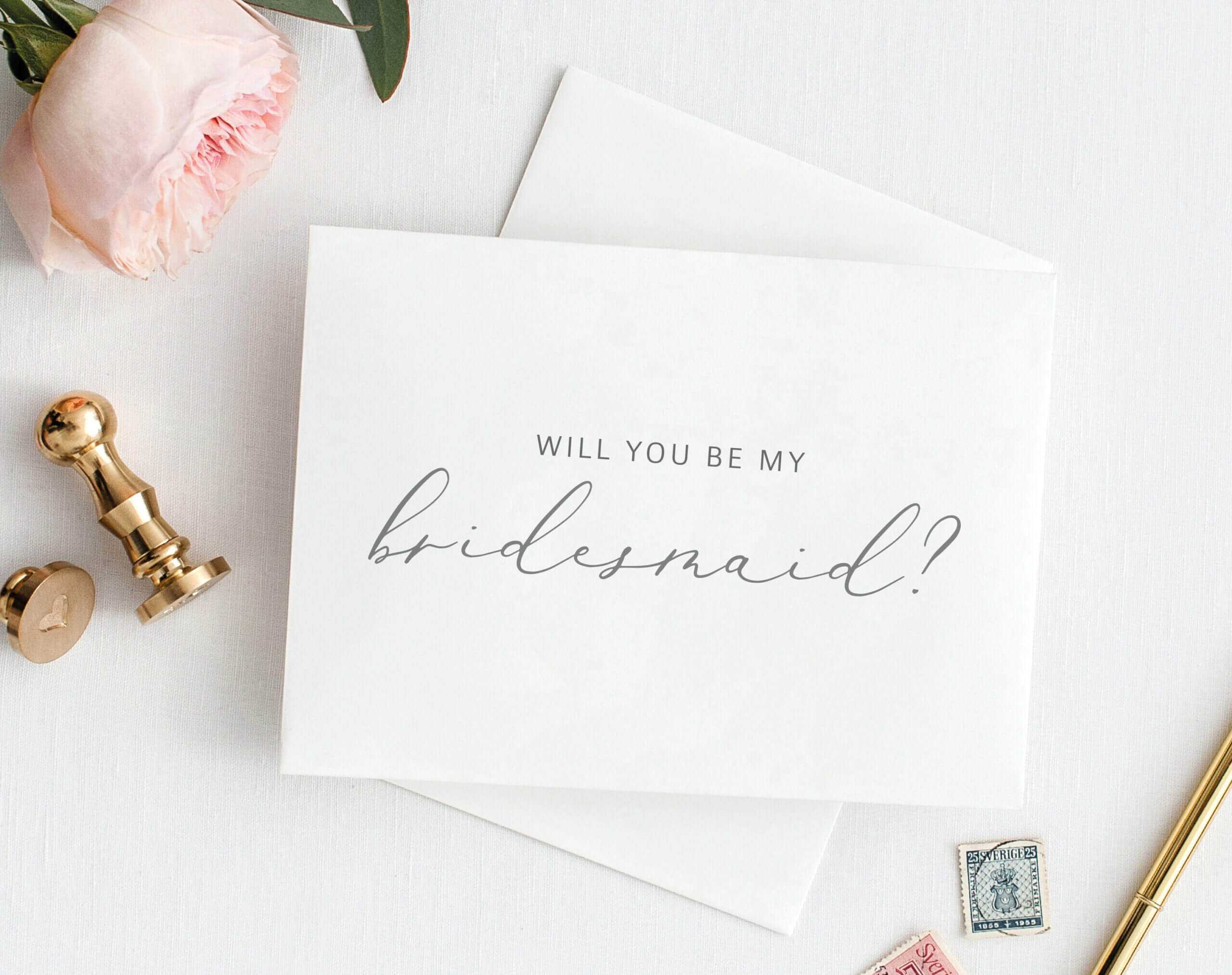 Will You Be My Bridesmaid Card, Printable Bridesmaid Card Inside Will You Be My Bridesmaid Card Template