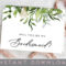 Will You Be My Bridesmaid Card, Printable Bridesmaid Card, Leaves,  Greenery, Will You Be My Bridesmaid Template, Pdf, Bridesmaid Invitation Intended For Will You Be My Bridesmaid Card Template