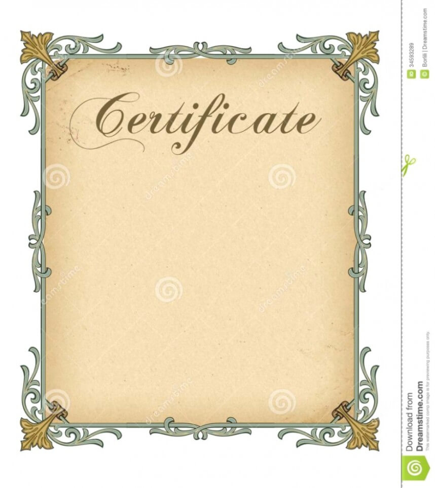Wonderful Free Blank Certificate Templates Template Ideas Regarding Scroll Certificate Templates