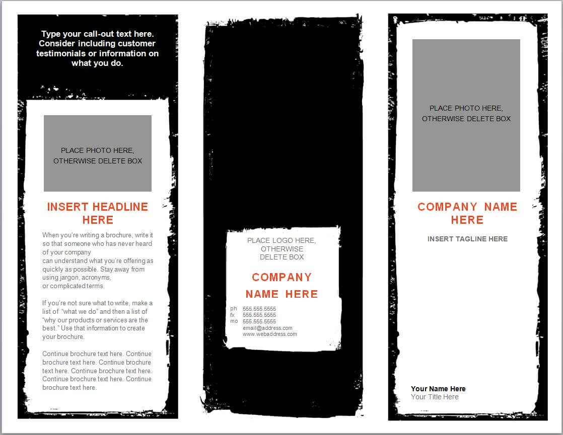 Word Brochure Template | Brochure Template Word With Regard To Brochure Templates For Word 2007