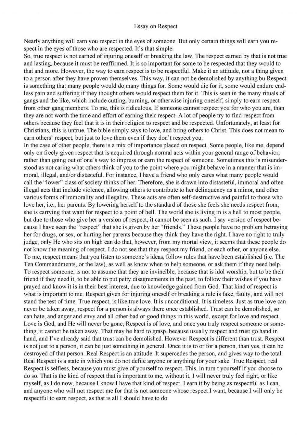 Word Essay Example For College The Beginners Double Spaced For 500 Word Essay Template