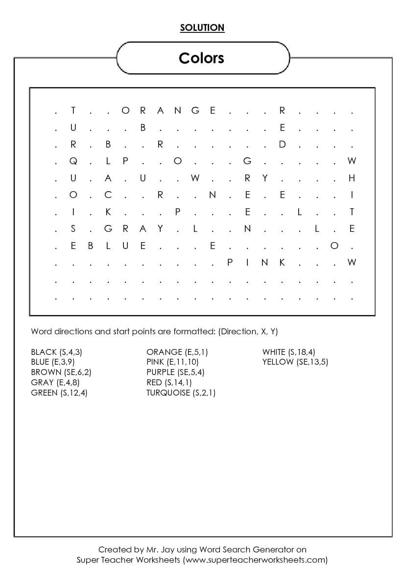 Word Search Puzzle Generator With Regard To Word Sleuth Template