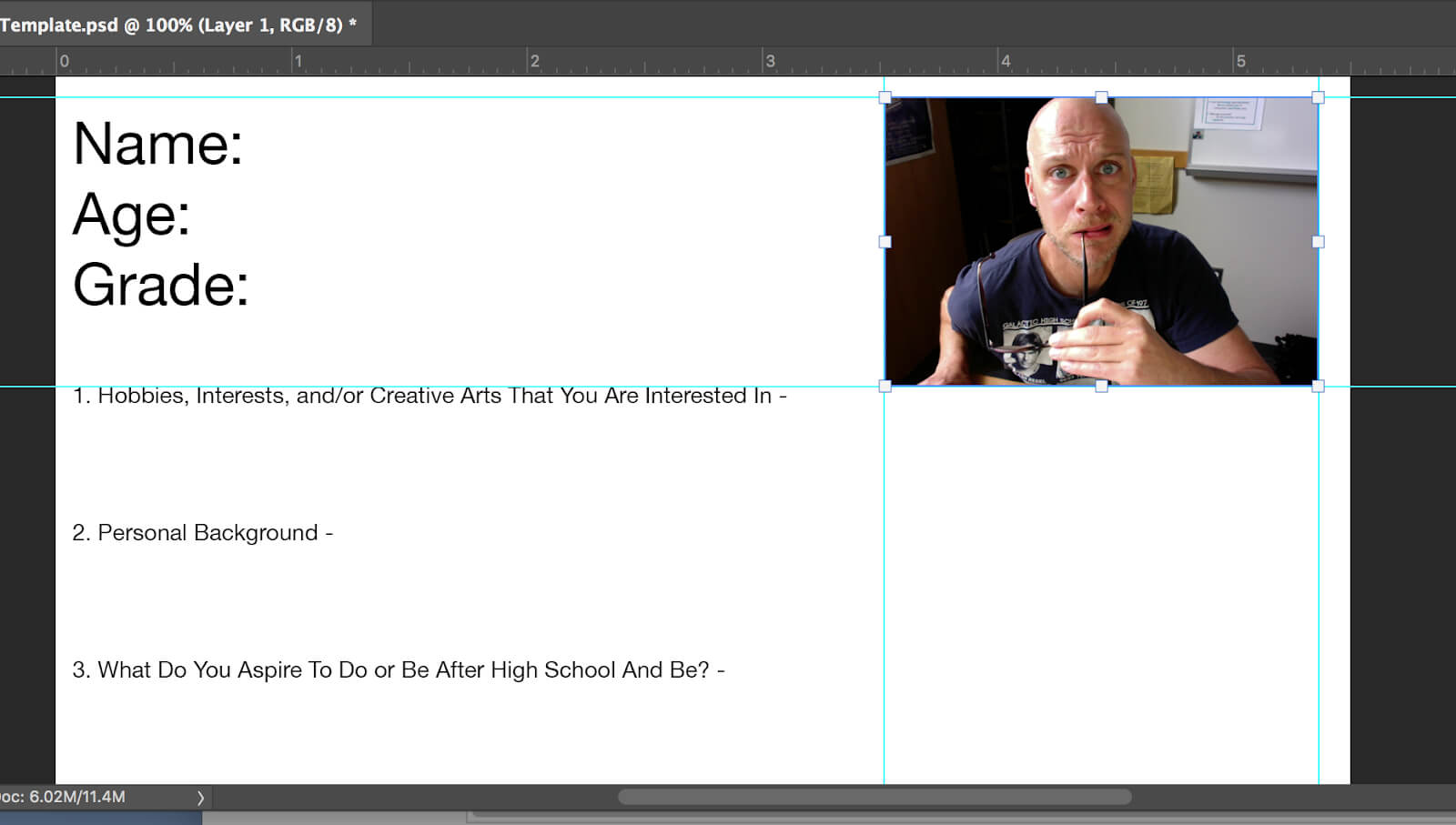 Working With Layers In Photoshop Cc To Build Your Punkt Id Card Regarding High School Id Card Template