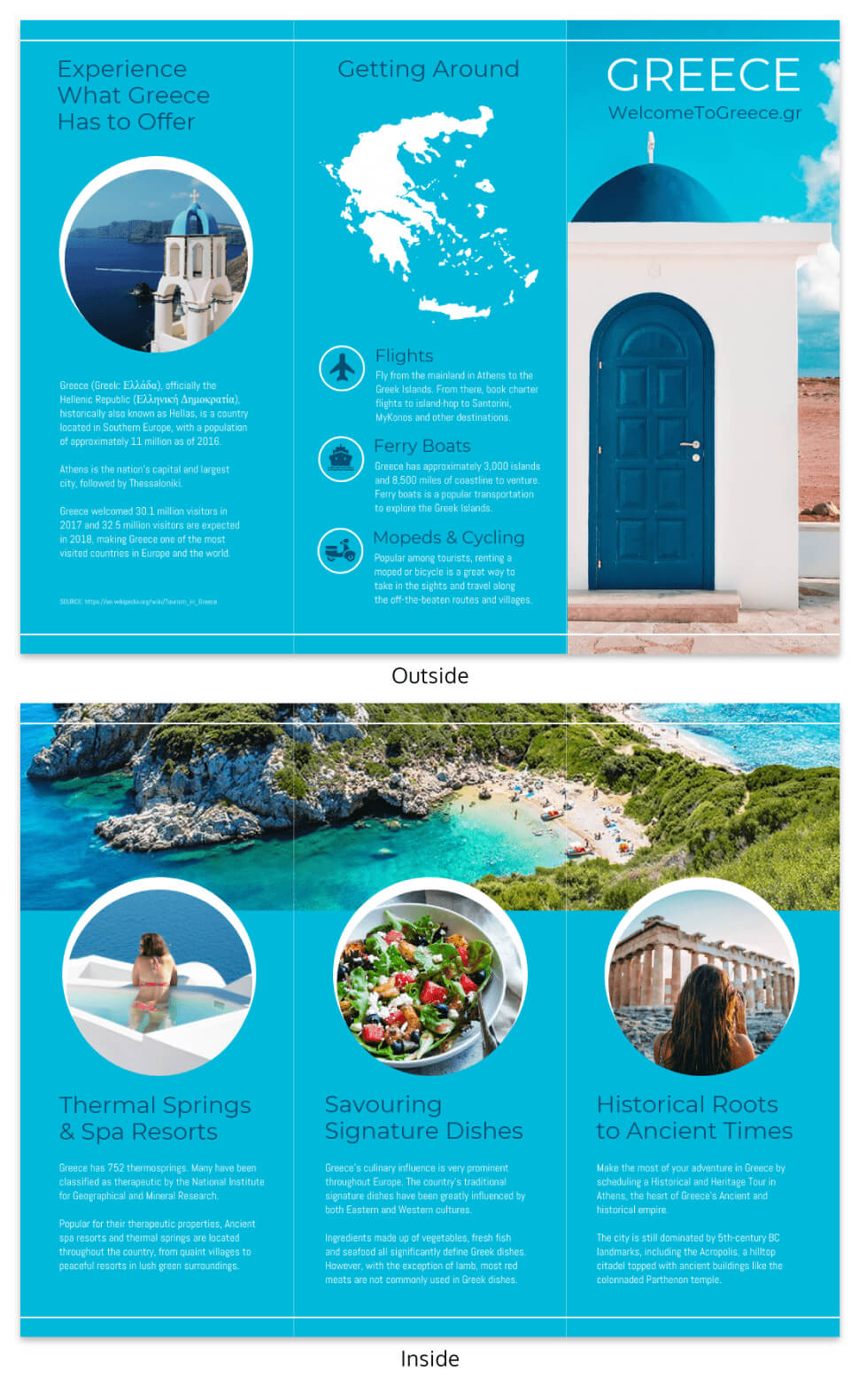 World Travel Tri Fold Brochure Within Country Brochure Template