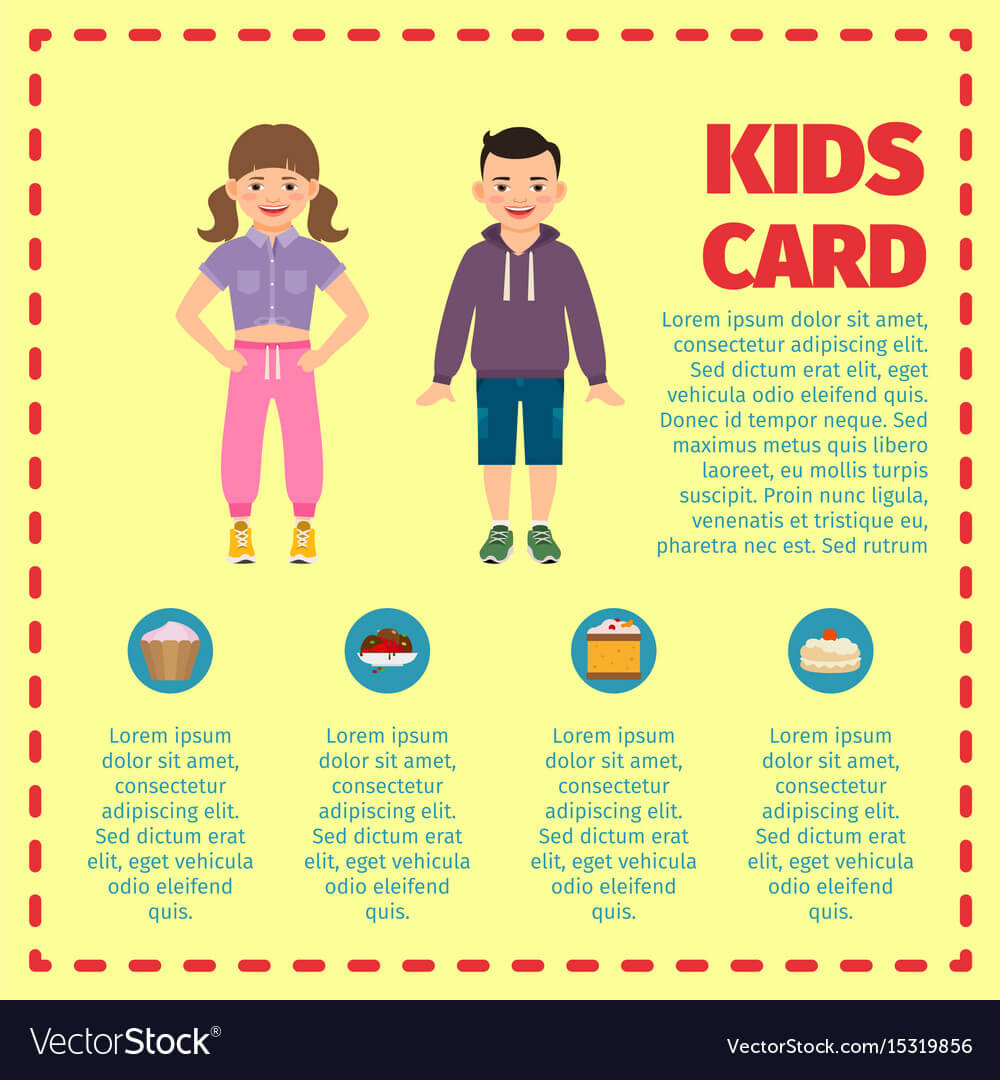 Yellow Kids Card Infographic Template L With Id Card Template For Kids