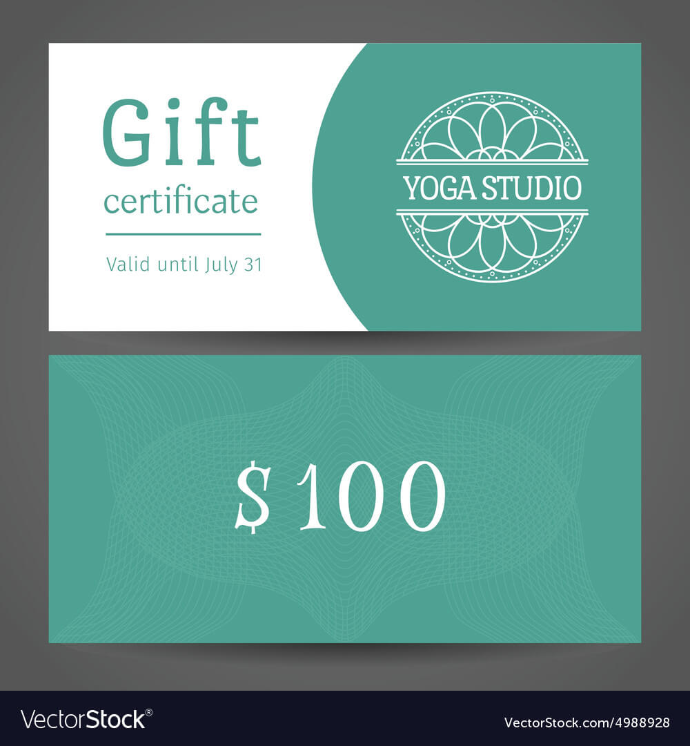 Yoga Studio Gift Certificate Template With Regard To Yoga Gift Certificate Template Free