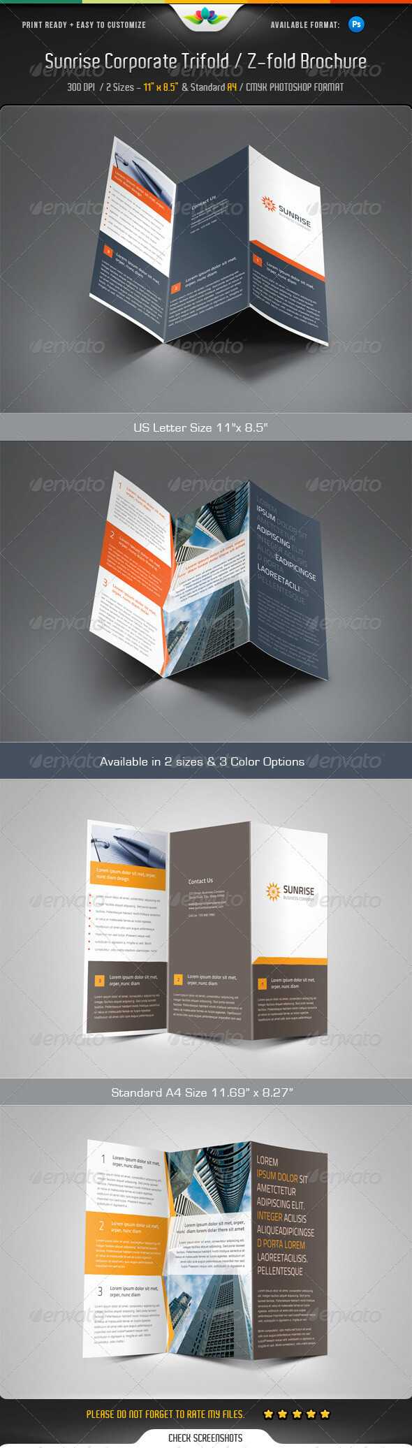 Z Fold Brochure Templates From Graphicriver Intended For Z Fold Brochure Template Indesign